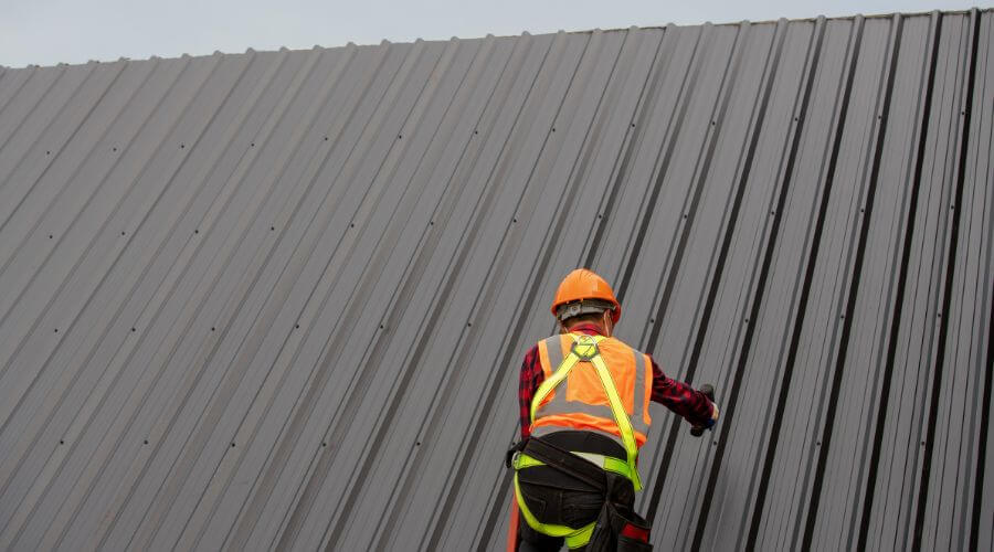 Professional metal roof installation services in Christopher, IL